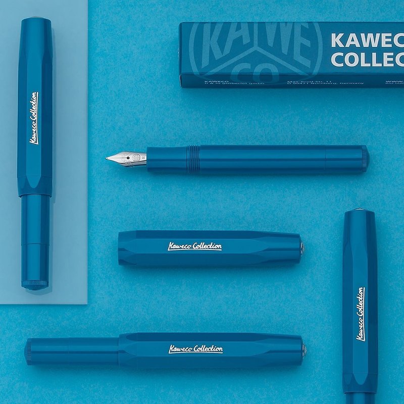 德國 KAWECO COLLECTION 系列鋼筆 天青藍 F - 鋼筆 - 樹脂 藍色