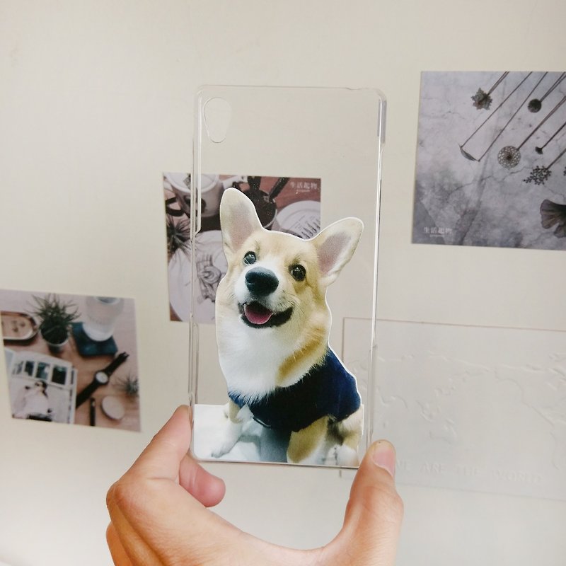 Customized pet photo transparent phone case - Phone Cases - Other Materials Transparent