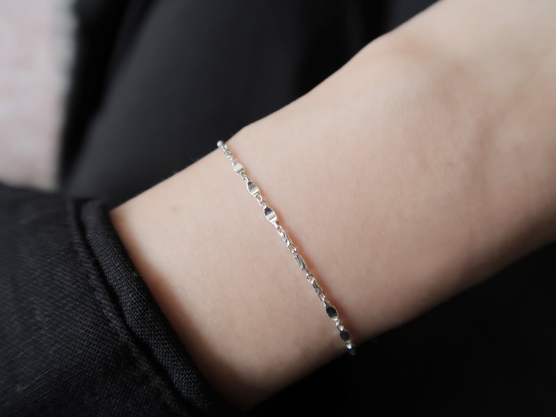 925 sterling silver classic sparkling customized engraving bracelet with free gift packaging - สร้อยข้อมือ - เงินแท้ ขาว