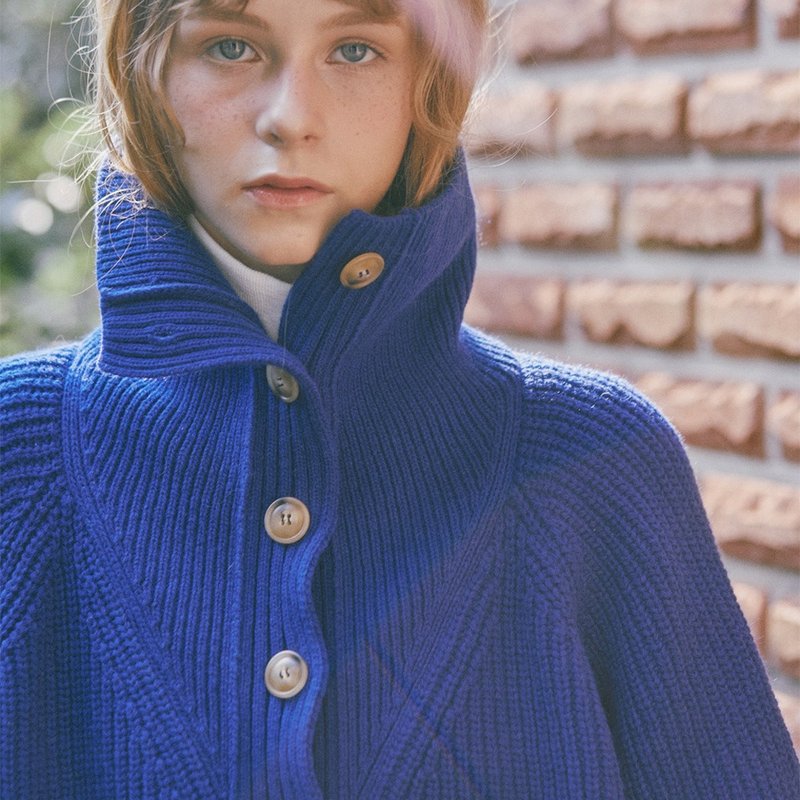 Fine Lambs Wool Turtle Neck Pocket Cardigan_3 Colors - 女毛衣/針織衫 - 羊毛 