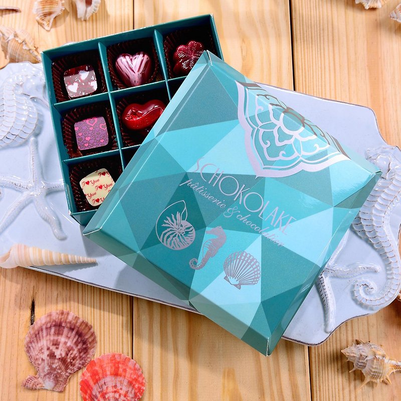 Chocolate Yunzhuang-Ocean Breeze Gift Box-Handmade Filled Chocolate (Valentine's Day Gift) - ช็อกโกแลต - อาหารสด สึชมพู