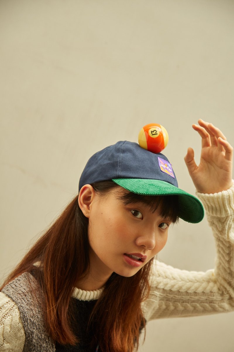japfac Cap (Two-tone-Navy) - 帽子 - 其他材質 藍色