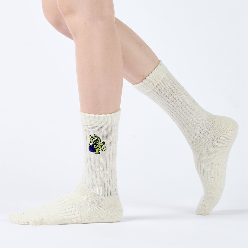 ポケットモンスター クルーソックス - ベージュ(F) - 靴下・ソックス - コットン・麻 ホワイト