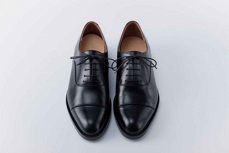 CYC手工訂製鞋 - 3CM OXFORD牛津紳士鞋 黑色胎牛 MTO訂製 單線+後鎖鏈縫 - 男休閒鞋 - 真皮 黑色