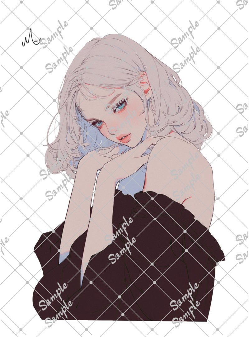 オリジナル人物ステッカー - 貼紙 - 紙 