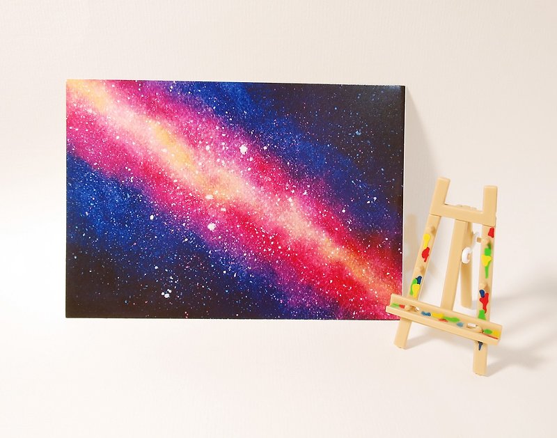 Quietly draw cool cards / multi-function storage postcards / red galaxy - Cards & Postcards - Paper Red