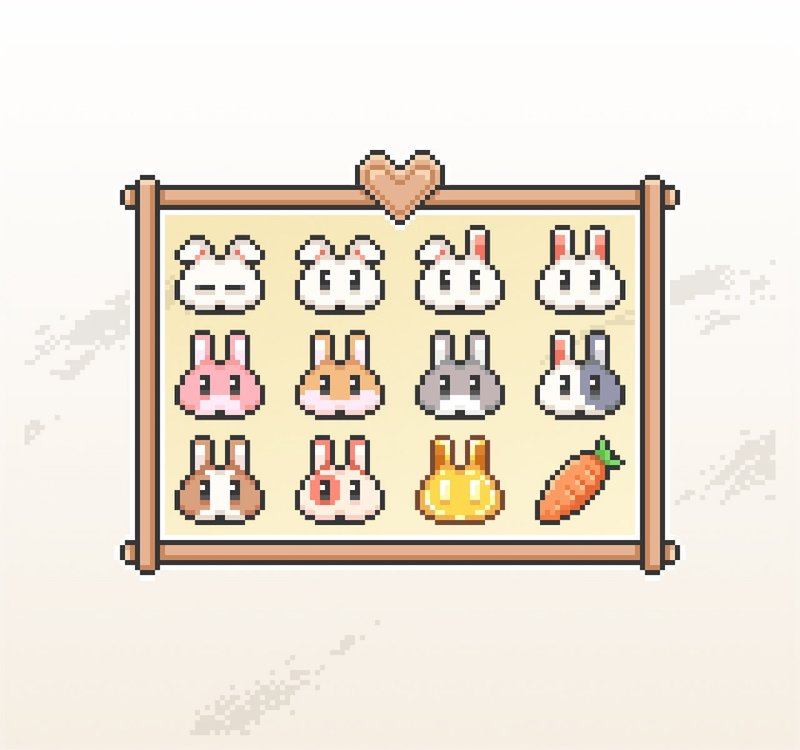 Twitch訂閱者徽章及小奇點徽章/小兔子/像素風 - Logo 設計/圖案設計 - 其他材質 