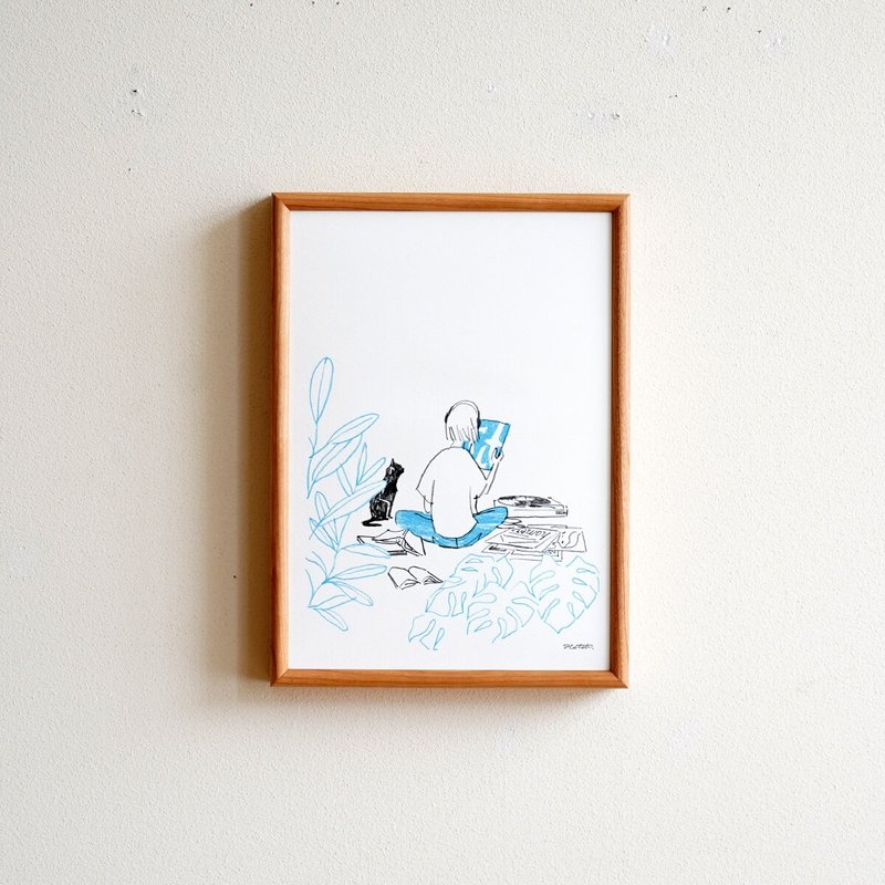 HATCH×DENTO | Picture Hatch Sunday A4 with frame - Posters - Wood 