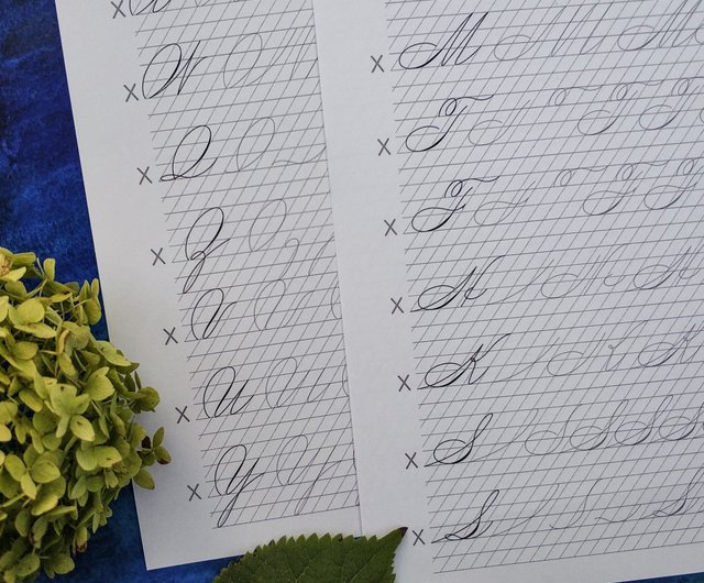 Spencerian Script Practice Sheets