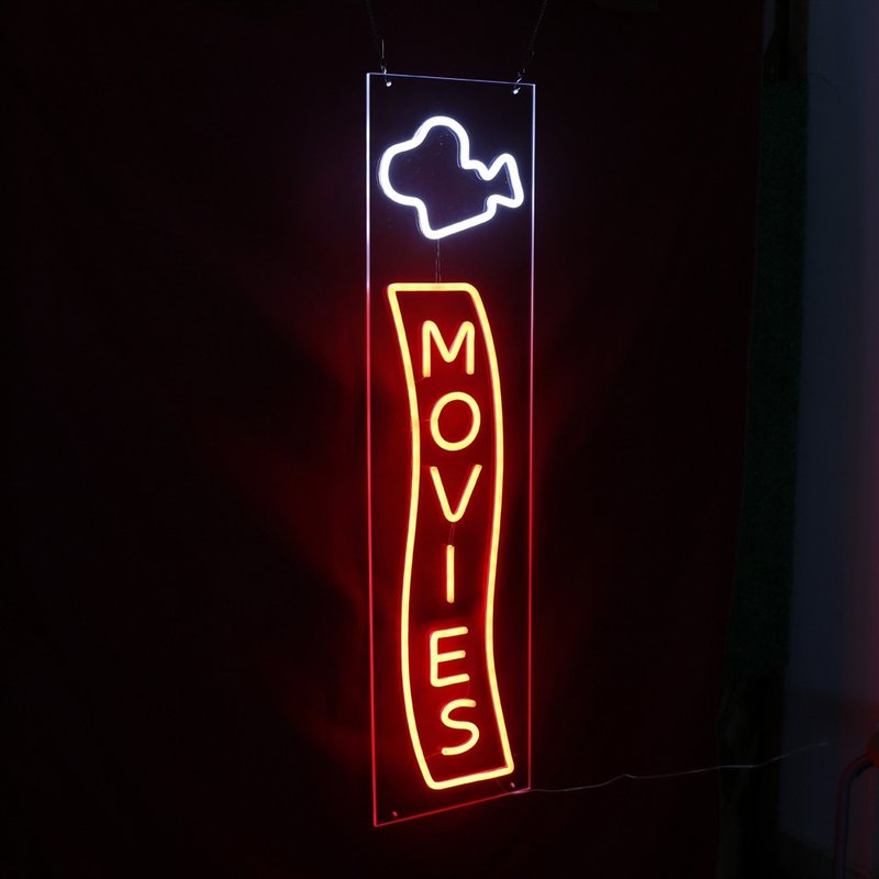 電影院 霓虹燈 Movies 發光字 Neon Sign 字 裝飾 - 燈具/燈飾 - 壓克力 透明