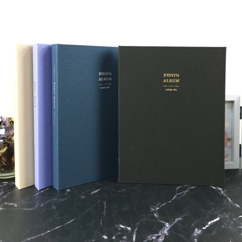 Chuyu 20K雙格相本/相冊/相簿/明信片收納/20張黑色內頁/側邊置入 - 相簿/相本 - 紙 多色