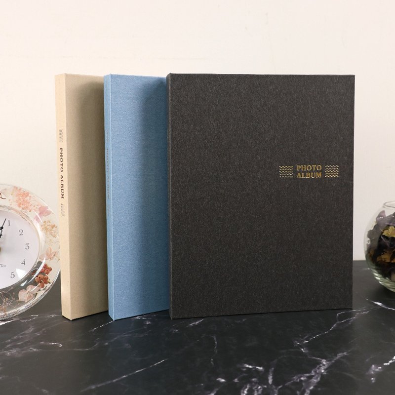 Chuyu 20K雙格相本/相冊/相簿/明信片收納/20張黑色內頁/側邊置入 - 相簿/相本 - 紙 多色