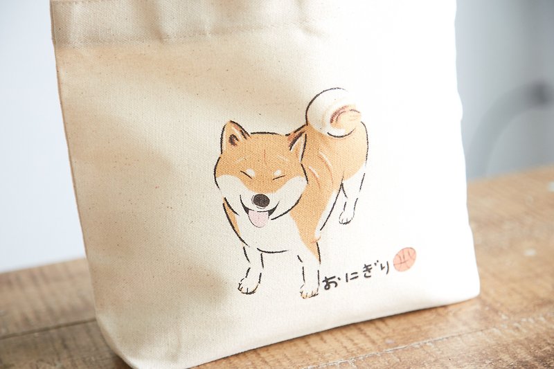 Shiba Inu Canvas Tote Bag - Natural Color 12oz - กระเป๋าถือ - ผ้าฝ้าย/ผ้าลินิน 