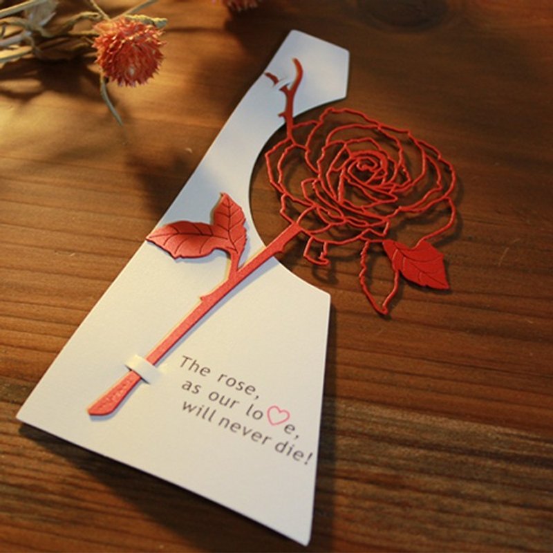 [Desk + 1] Rose Bookmark - Red (15 group buy) - Bookmarks - Other Metals Red