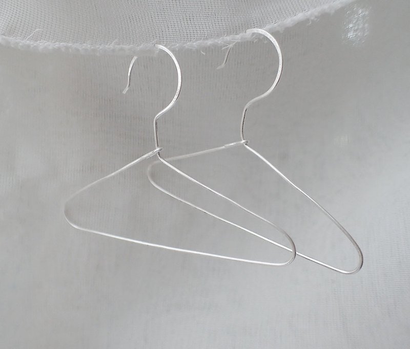 hanger-Earings, one pair, 999-Fine silver wire - Earrings & Clip-ons - Silver 