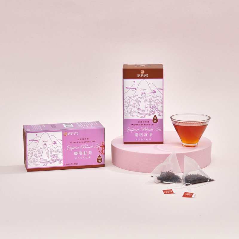 【立體茶包】紅茶故事集-台茶8號瓔珞紅茶芯芽茶包6入/盒 - 茶葉/茶包/水果茶 - 紙 紫色