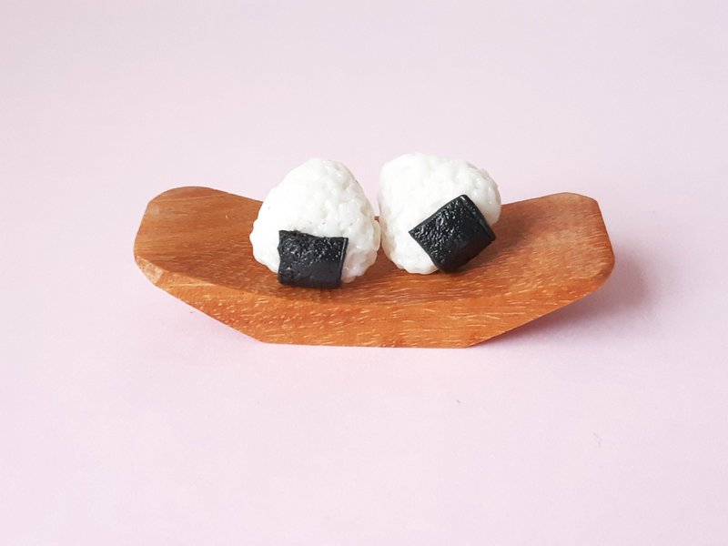 sushi earring 89 - 耳環/耳夾/耳骨夾 - 貴金屬 白色