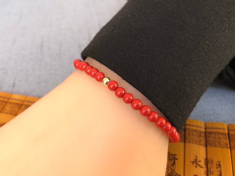 The birth year cinnabar bracelet - Bracelets - Crystal Red