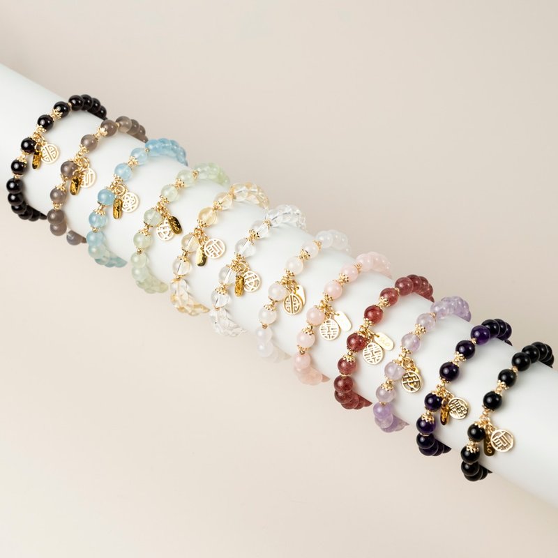 [Pearl] Series-Chinese Character Bracelet-A variety of styles available - Bracelets - Crystal Multicolor