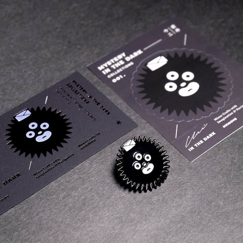 UNI IN THE DARK Pin and Postcard Set - Brooches - Other Metals 