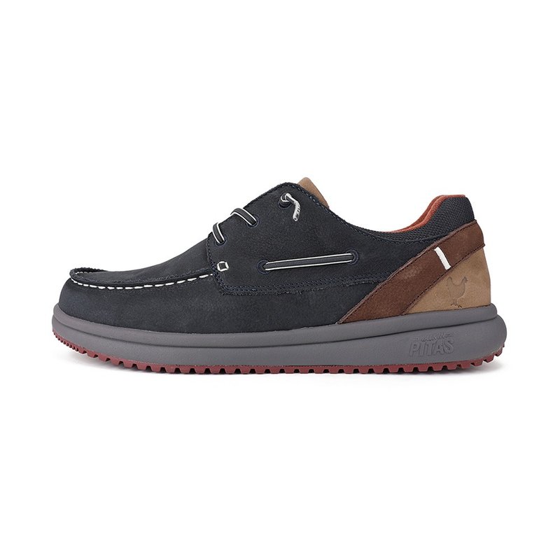 【Walk In Pitas】WAVE JAVA waterproof fashion slip-on shoes PI2491-257 - รองเท้าลำลองผู้ชาย - หนังแท้ 