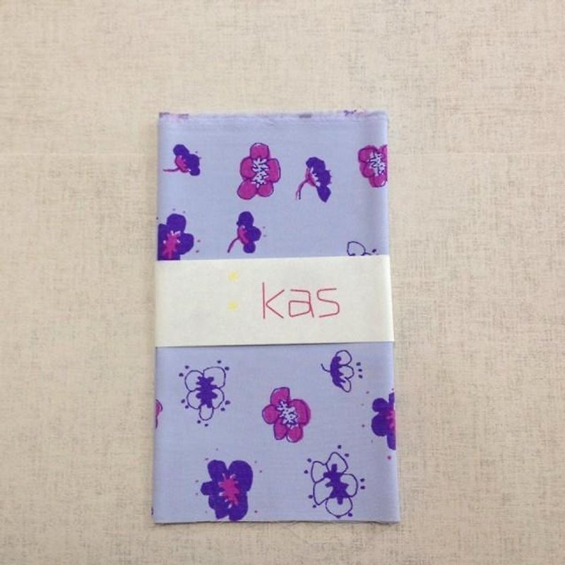手刷りオリジナル半衿「ハナ3」 - 其他 - 棉．麻 紫色