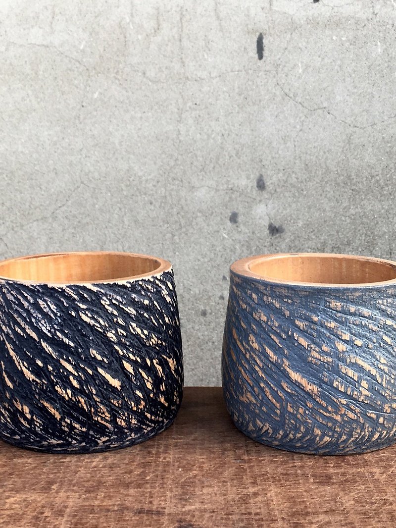 Planted cubic Stone cup - Pottery & Ceramics - Bamboo Blue