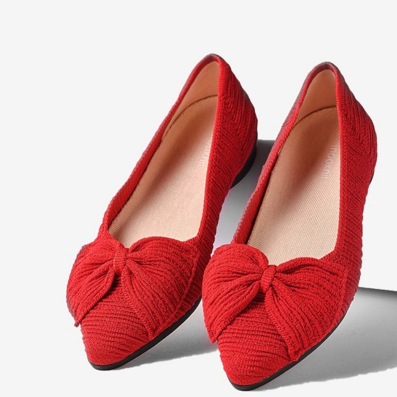 Princess Flats French Red - Mary Jane Shoes & Ballet Shoes - Eco-Friendly Materials Red