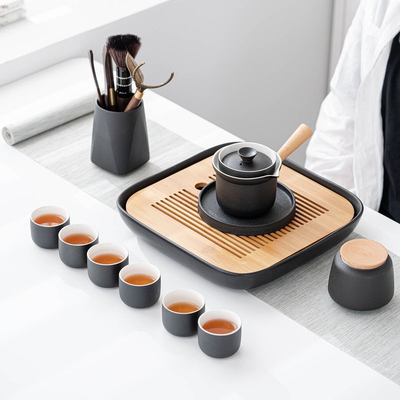 ZESEE | 煙雲茶具套組 - 茶壺/茶杯/茶具 - 陶 黑色
