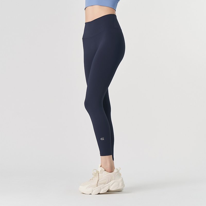 【GLADE.】Pure High Elastic Nine Point Tight Yoga Pants (Star Blue) - Women's Sportswear Bottoms - Polyester Blue
