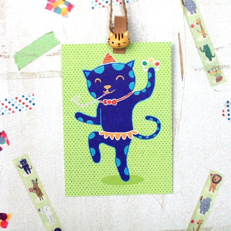 Postcard ∣ Happy Cat - การ์ด/โปสการ์ด - กระดาษ หลากหลายสี