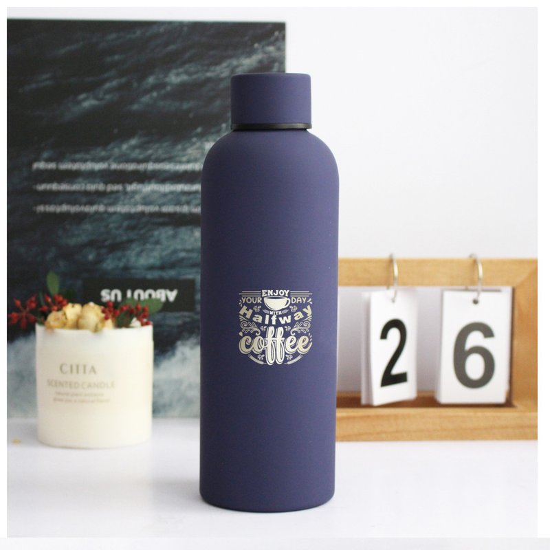 【Coffee Shop系列】磨砂不鏽鋼保溫杯 戶外運動水杯 咖啡杯定制 - 保溫瓶/保溫杯 - 不鏽鋼 多色