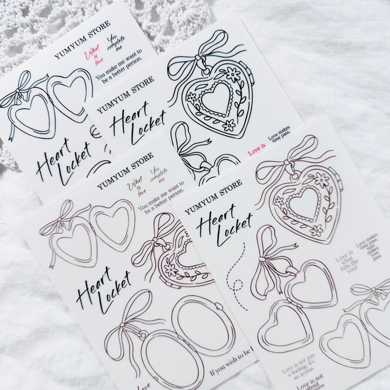 Heart Locket  Pet Stickers - 貼紙 - 其他材質 