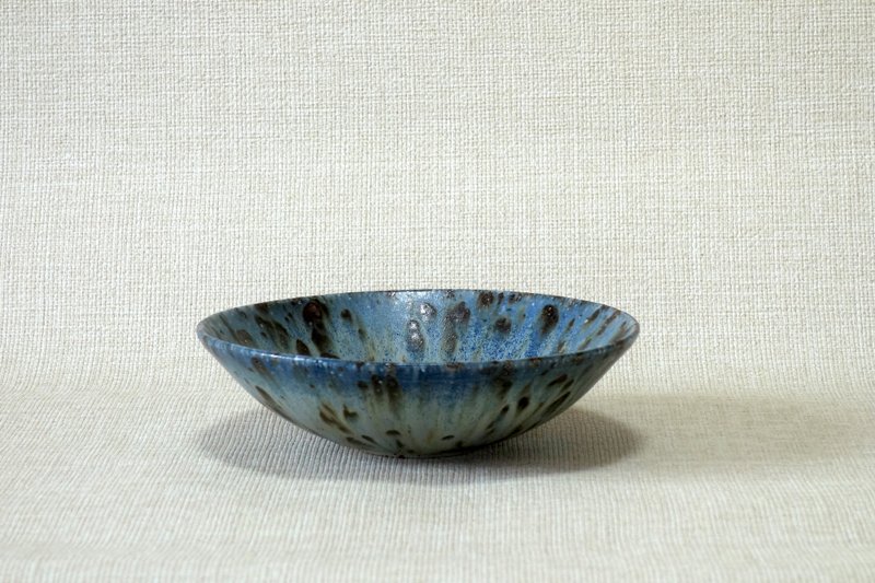 青釉鉢 窯変b - 碗 - 陶 藍色