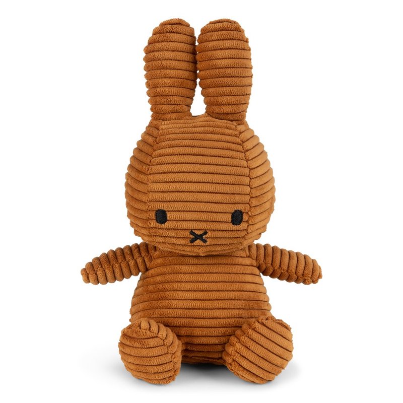 BON TON TOYS Miffy Rabbit ECO Corduroy Stuffed Doll 23CM-Cinnamon - Stuffed Dolls & Figurines - Polyester Brown