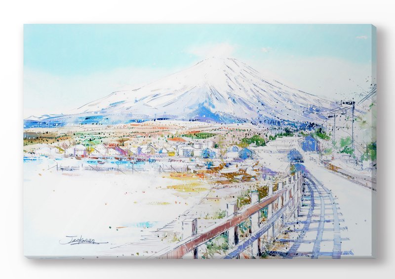 追訪富士山の旅 | 山中湖 |無框畫 | 裝飾畫 | 掛畫 | 日本 - 海報/掛畫/掛布 - 木頭 白色