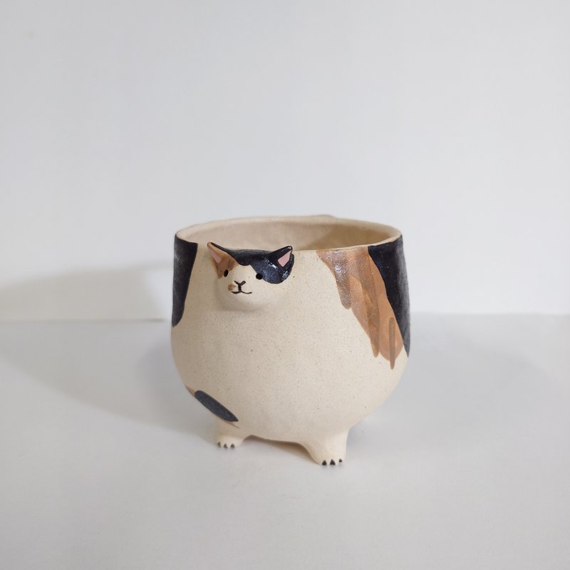 Sanhua cat cup cup - Cups - Pottery 