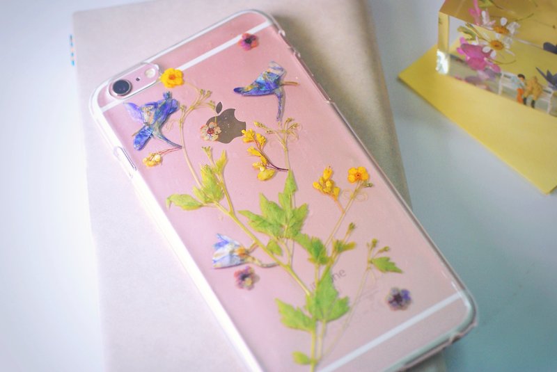  pressed flower phone case - เคส/ซองมือถือ - พืช/ดอกไม้ สีแดง
