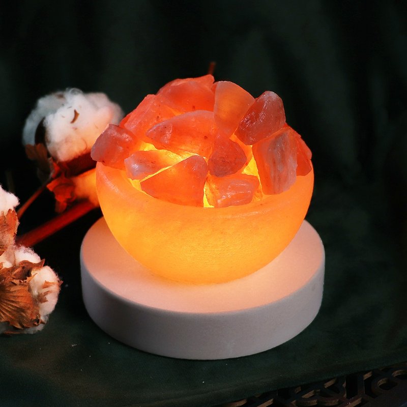 Clear water mold I Cornucopia of small roses l Original color donut base I Lucky and blessed I Salt lamp - โคมไฟ - ปูน 