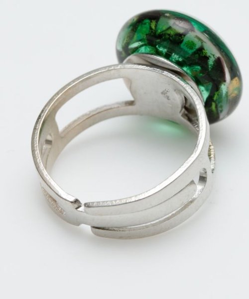 ベニス　ムラーノ　指輪 人気先行予約】明るい手作りのムラーノライトベネチアンリング