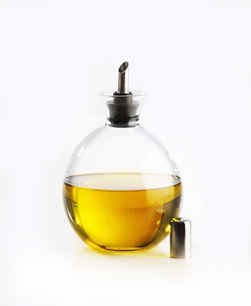 英國Rayware簡約風格手工玻璃球型輪廓廚房調味油罐/油瓶禮盒組 - 調味罐/醬料罐 - 玻璃 透明