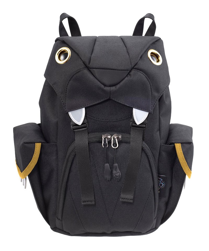 Morn Creations Genuine Cute Tiger Backpack Size S-Black (BC-204-BK) - Backpacks - Polyester Black