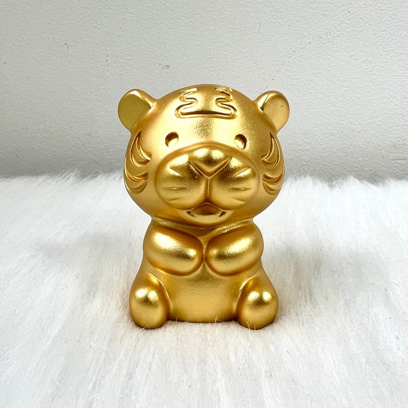 十二生肖銅鍍金擺件 - 虎 | 風水擺件 | 奇門擺件 | 開運 - 擺飾/家飾品 - 銅/黃銅 金色