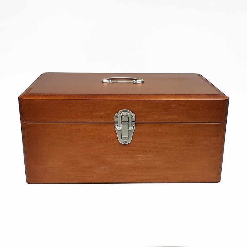 Kurashiki artisan portable wooden box. Props box / Medium (17098-05) - Storage - Wood Brown
