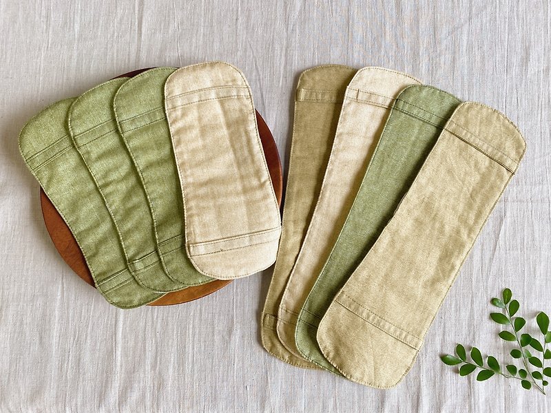Set of nine cloth sanitary napkin refill cotton pads (free one piece) - ของใช้ส่วนตัวผู้หญิง - ผ้าฝ้าย/ผ้าลินิน 