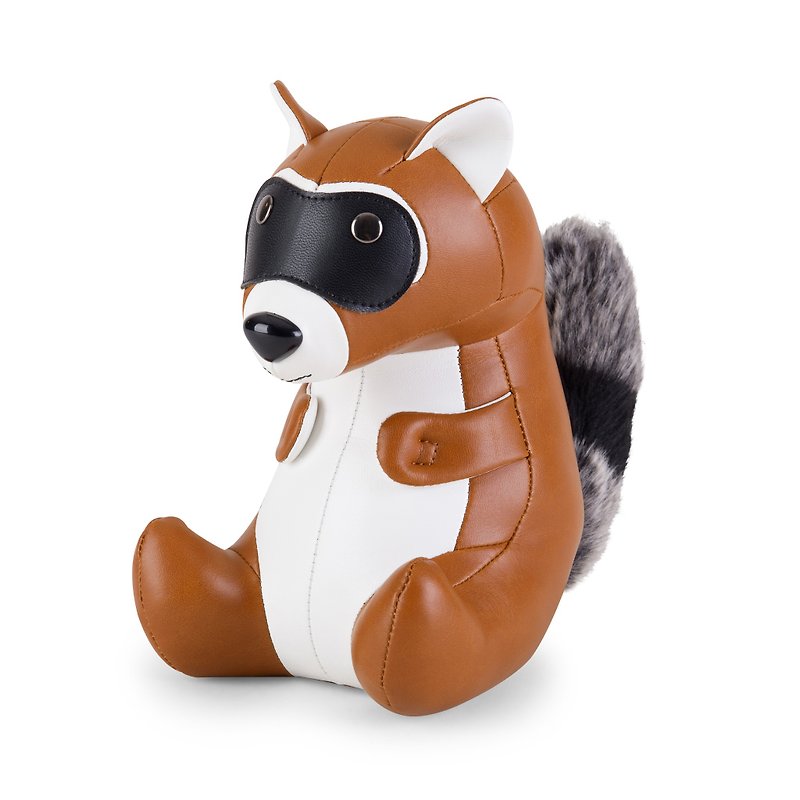 Zuny - Raccoon 浣熊造型動物書擋 - 裝飾/擺設  - 人造皮革 多色