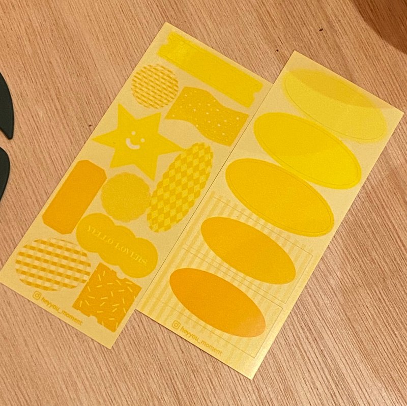 YELLOW CRAVE waterproof sticker label sticker - Stickers - Paper 