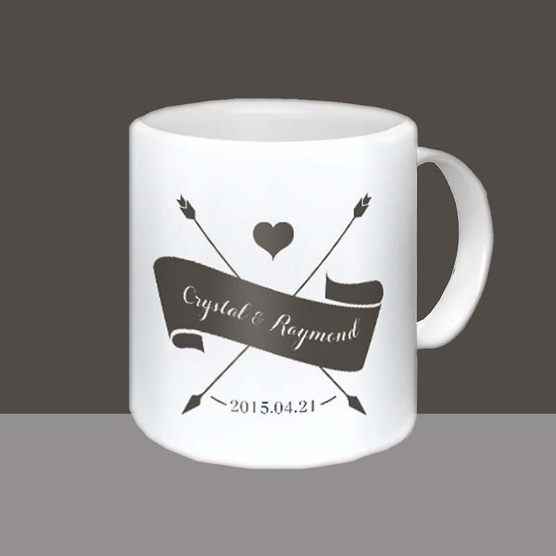-Customize Mug-BNW  Personalized Couple Cup Series - แก้วมัค/แก้วกาแฟ - ดินเผา ขาว