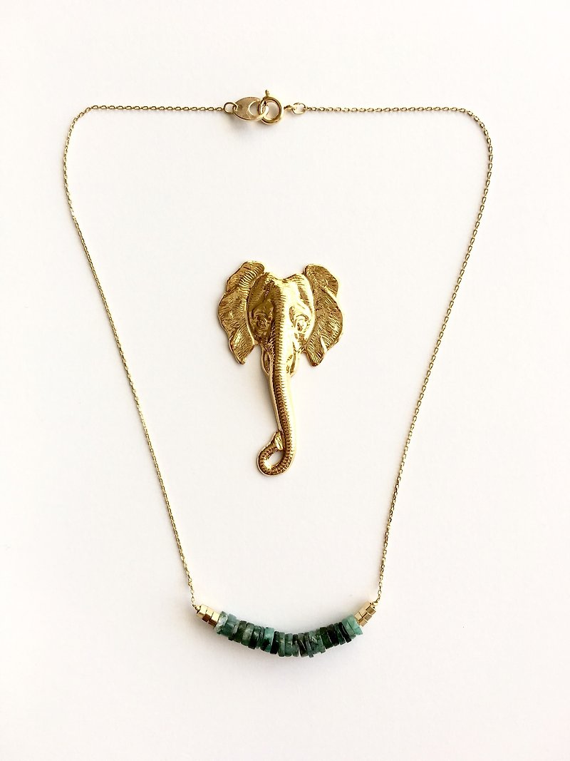 emerald necklace - Necklaces - Gemstone Green