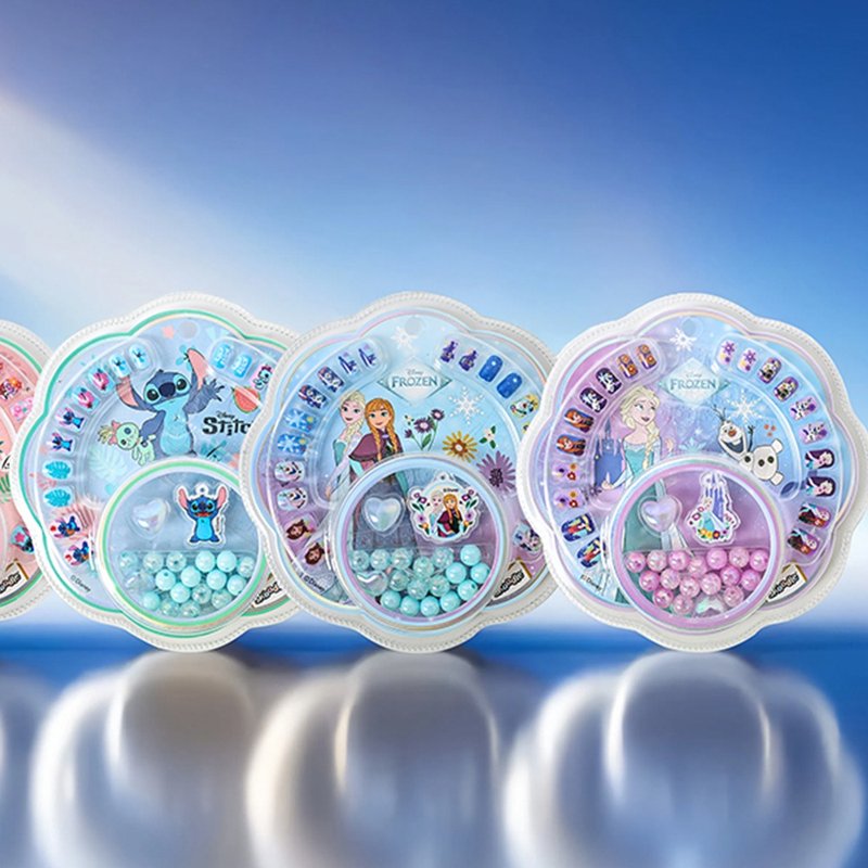 迪士尼串珠指甲貼套裝 生日 聖誕禮物 女孩禮物 冰學奇緣 史迪奇 - 其他 - 其他材質 多色